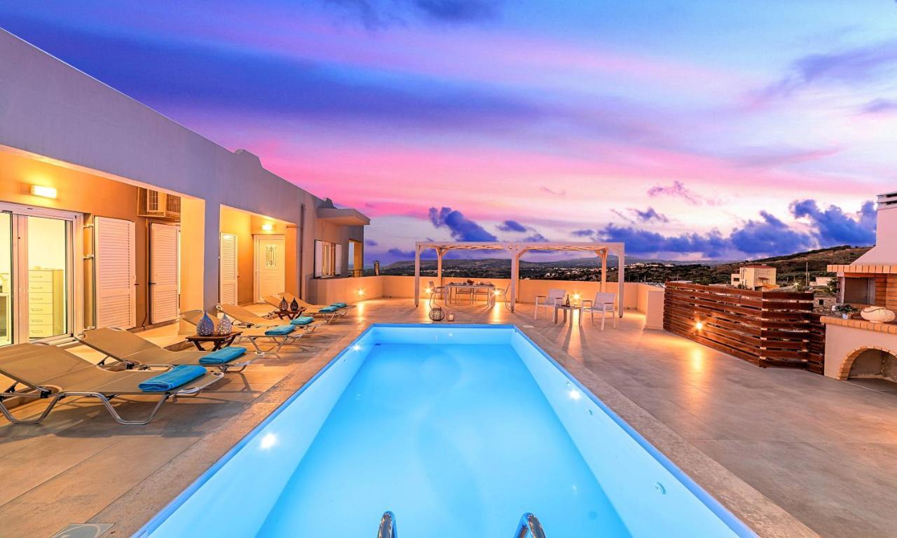 Villa Di Giorgio Heated Pool Kournás Eksteriør bilde